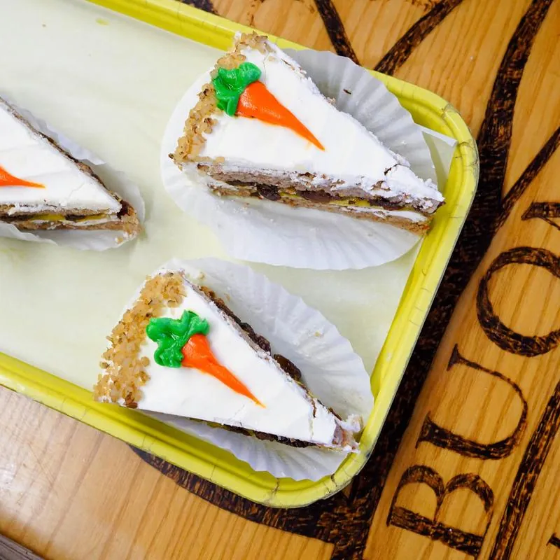 Carrot cake pieces